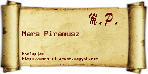 Mars Piramusz névjegykártya